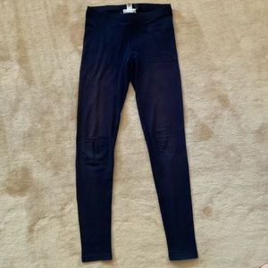 Navy blue cotton leggings